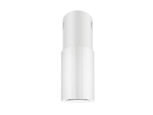 Biały okap wyspowy Ciarko Design Roto W.