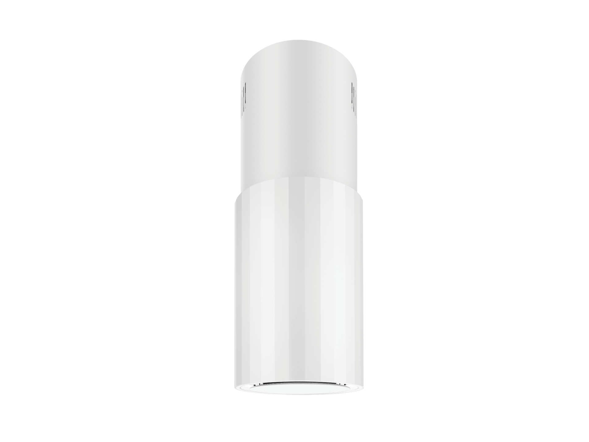 Biały okap wyspowy Ciarko Design Roto W.