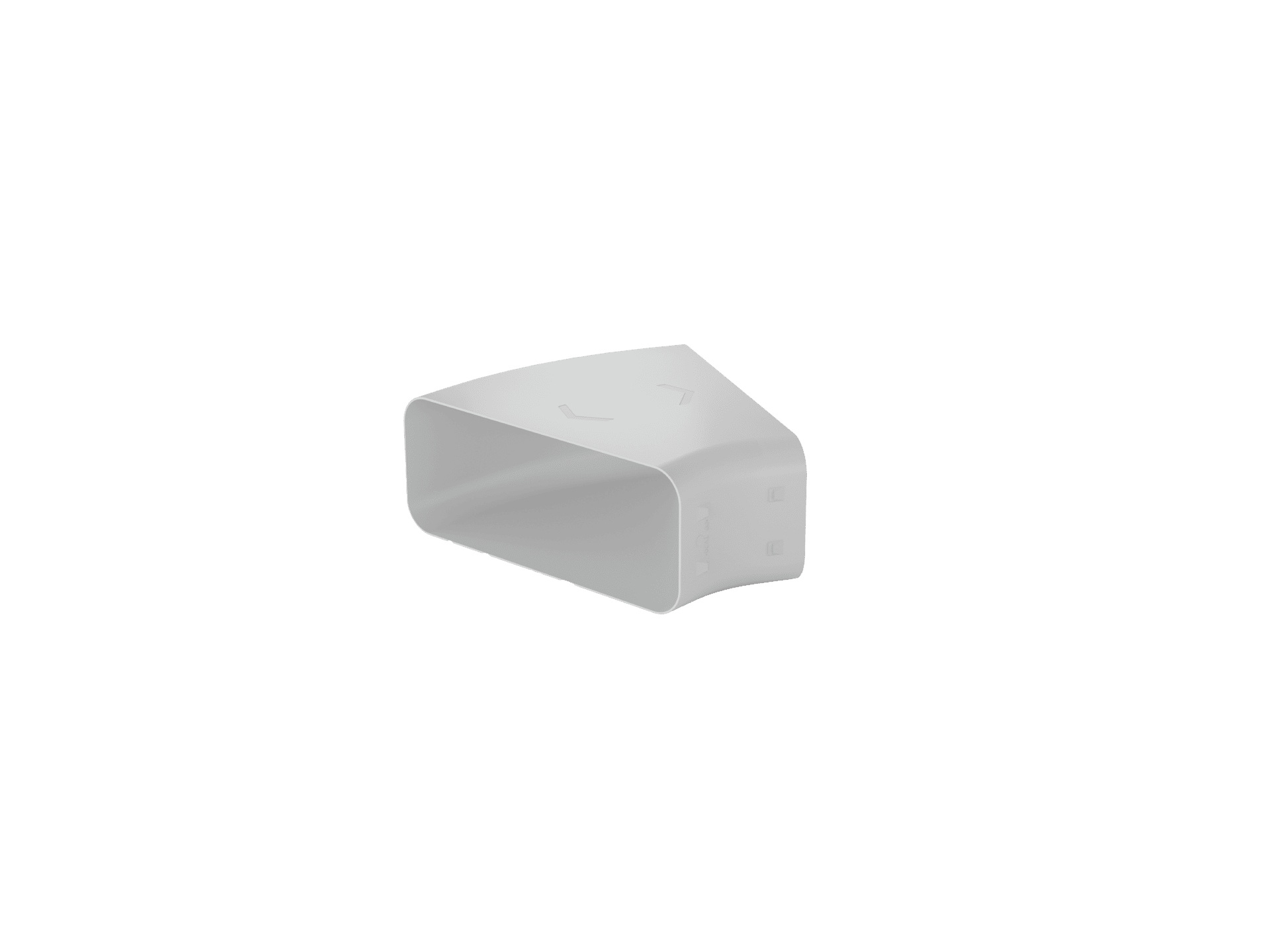 Horizontal flat elbow