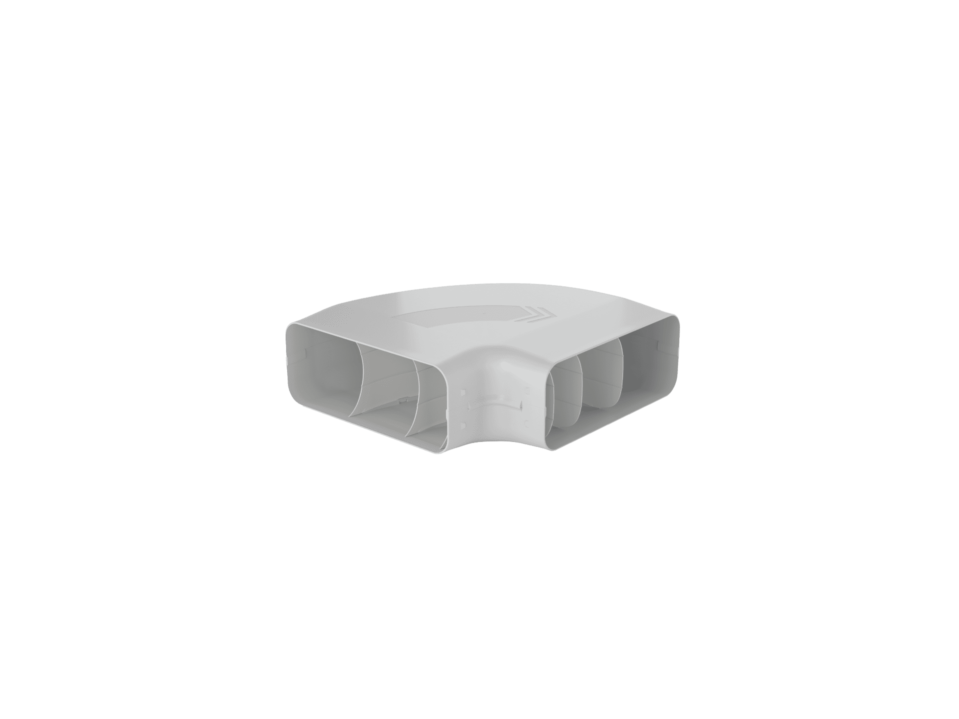 Horizontal flat elbow