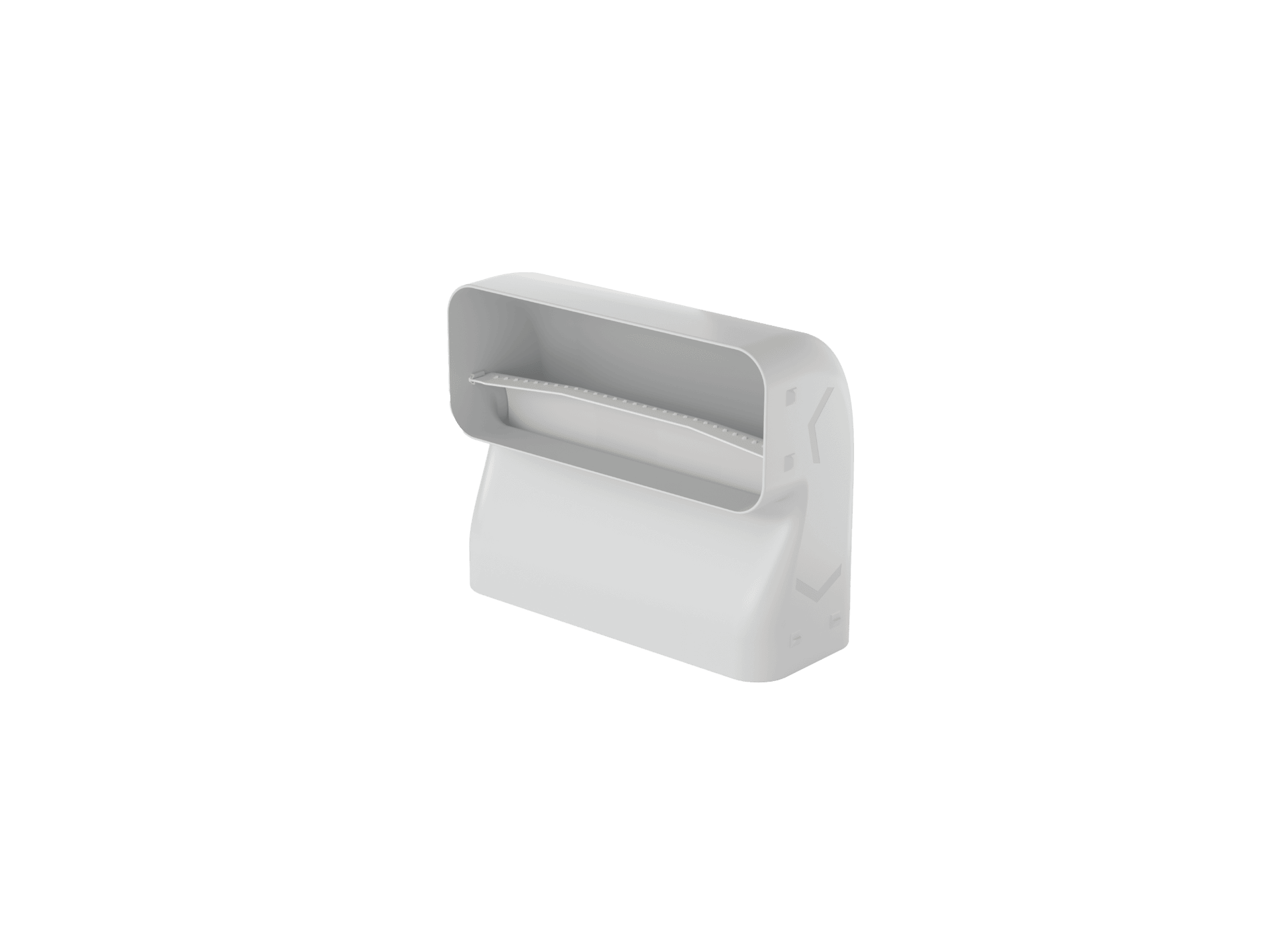 Short vertical flat elbow