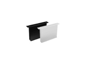 Czarno-biały okap kuchenny Ciarko Design.