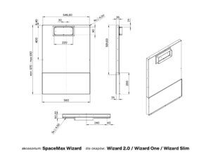 Rysunek techniczny akcesorium SpaceMax Wizard.