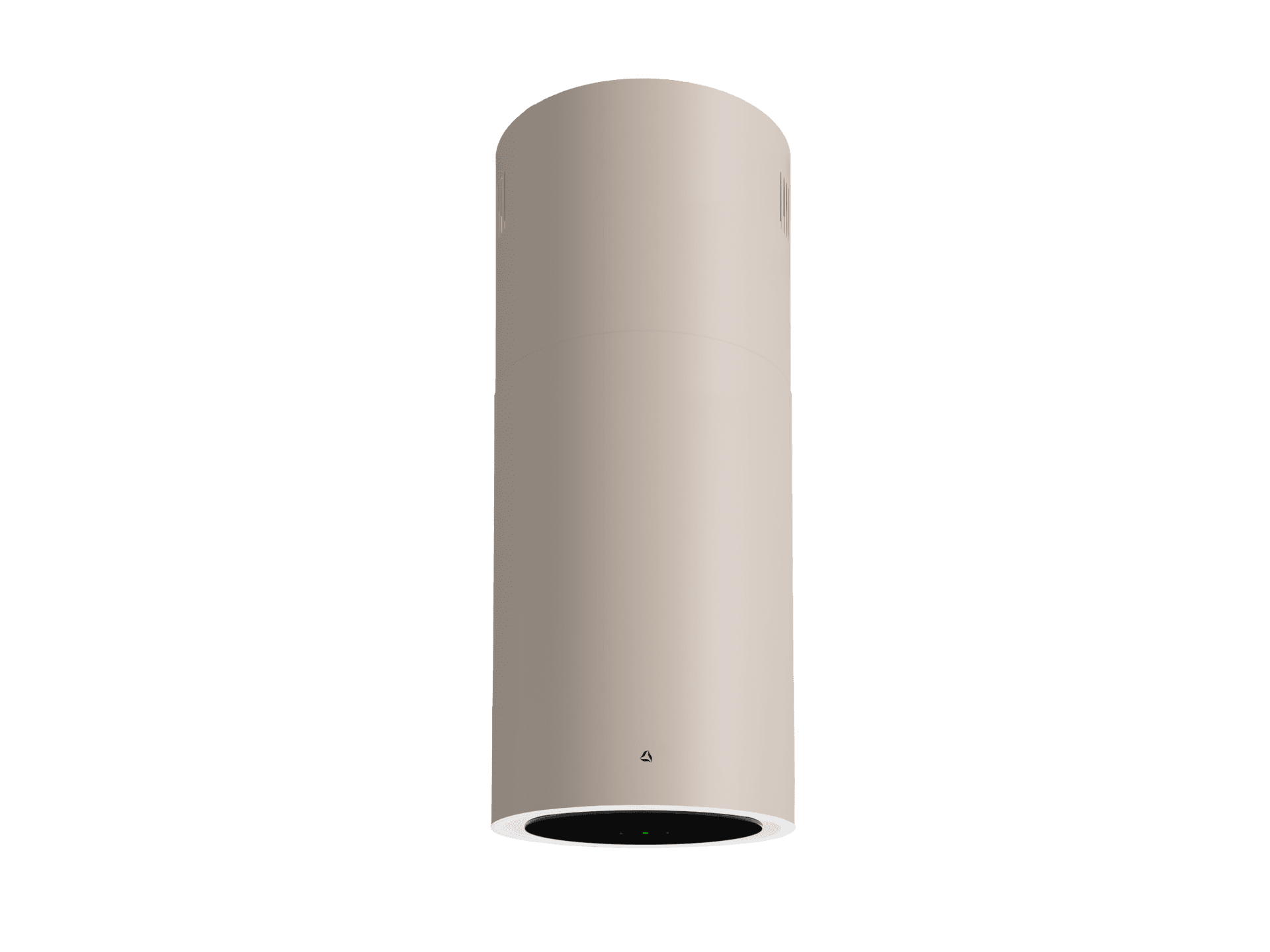 okap wyspowy Tubus W beżowy nowoczesny design Ciarko Design